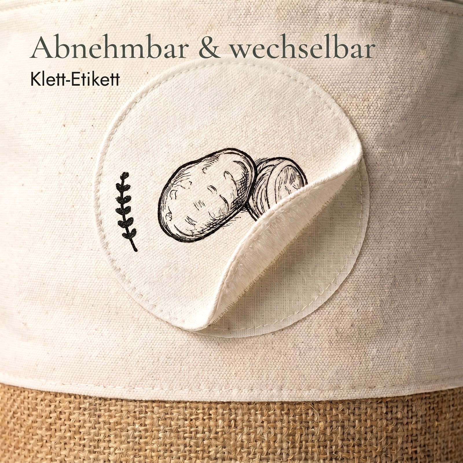 Abnehmbares und wechselbares Klett-Etikett